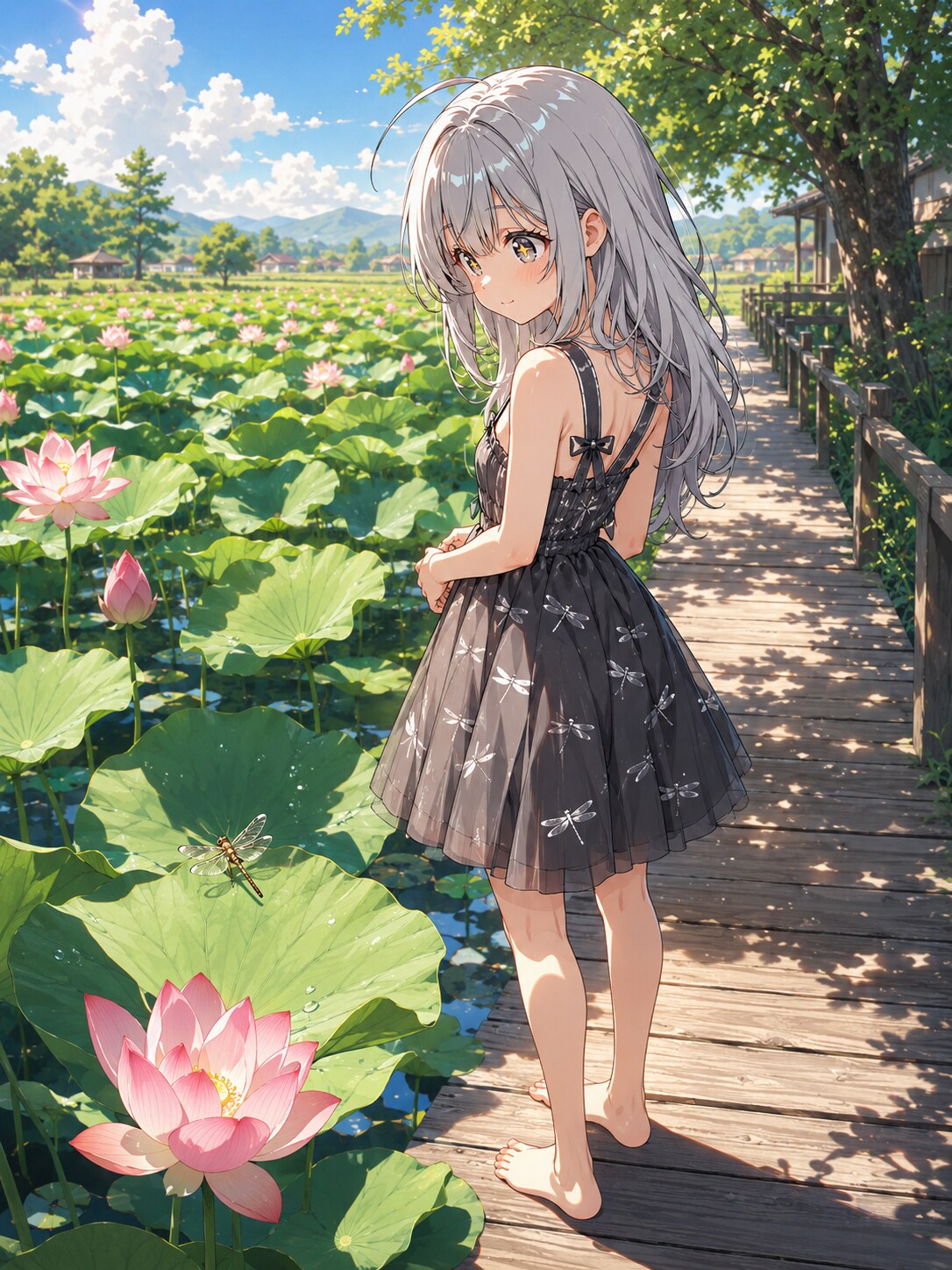 蓮と蜻蛉の夏