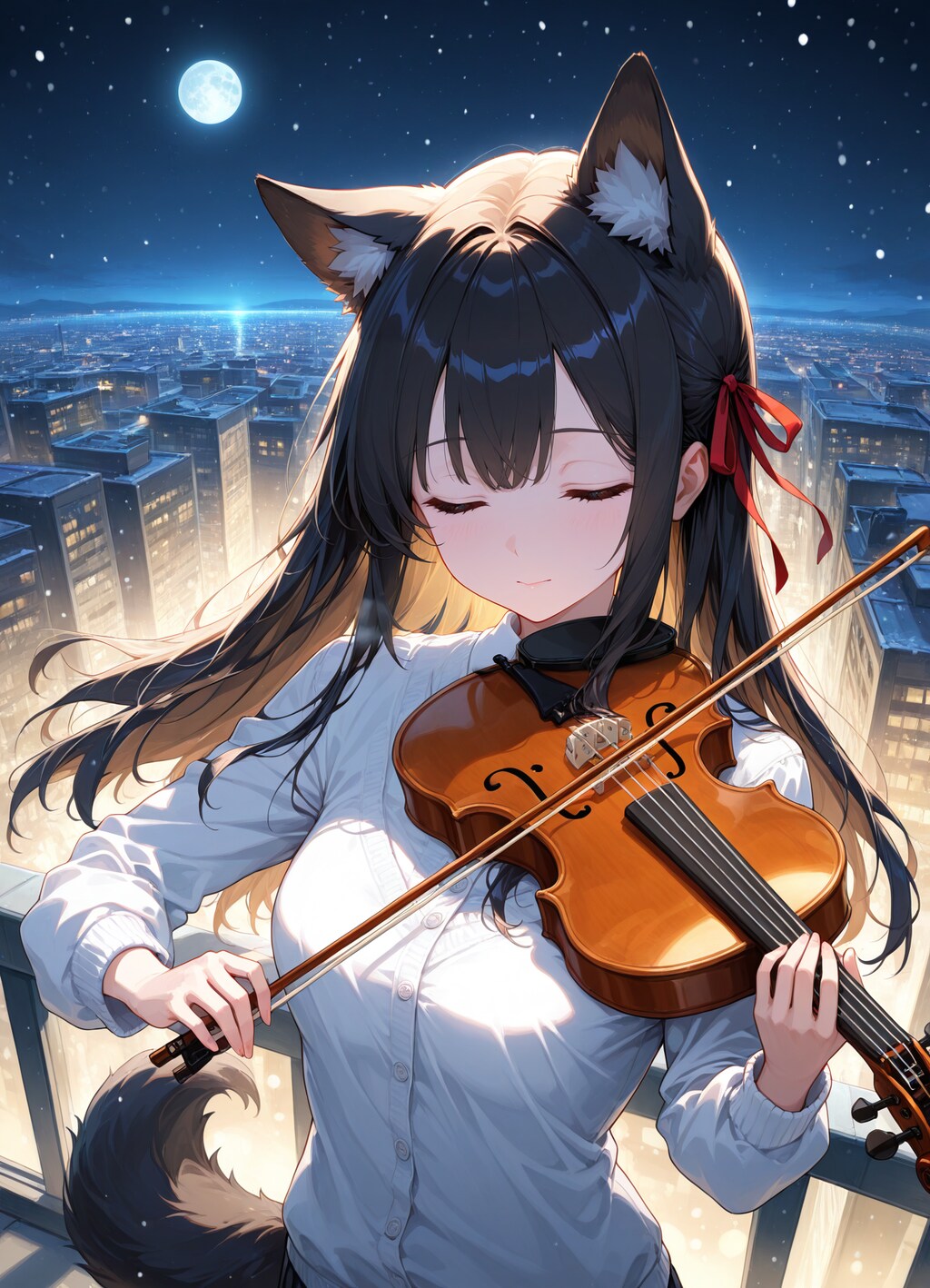 雪降る夜のソロコンサート