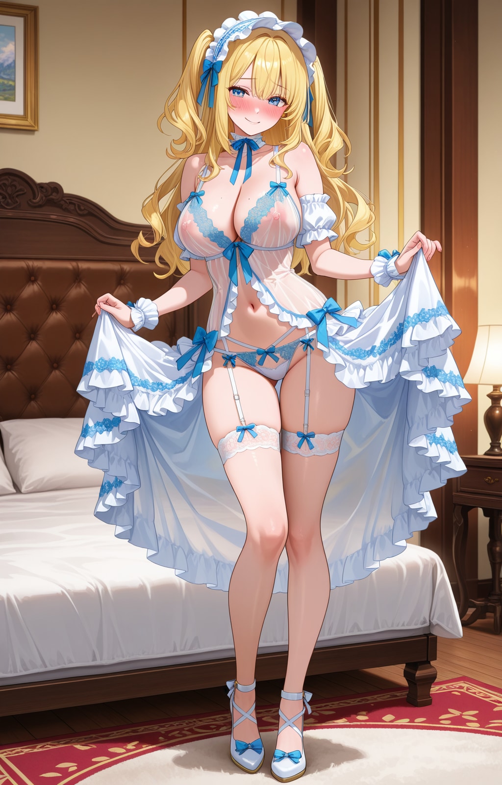 これ、新しいランジェリーなんですけど…似合ってますか？