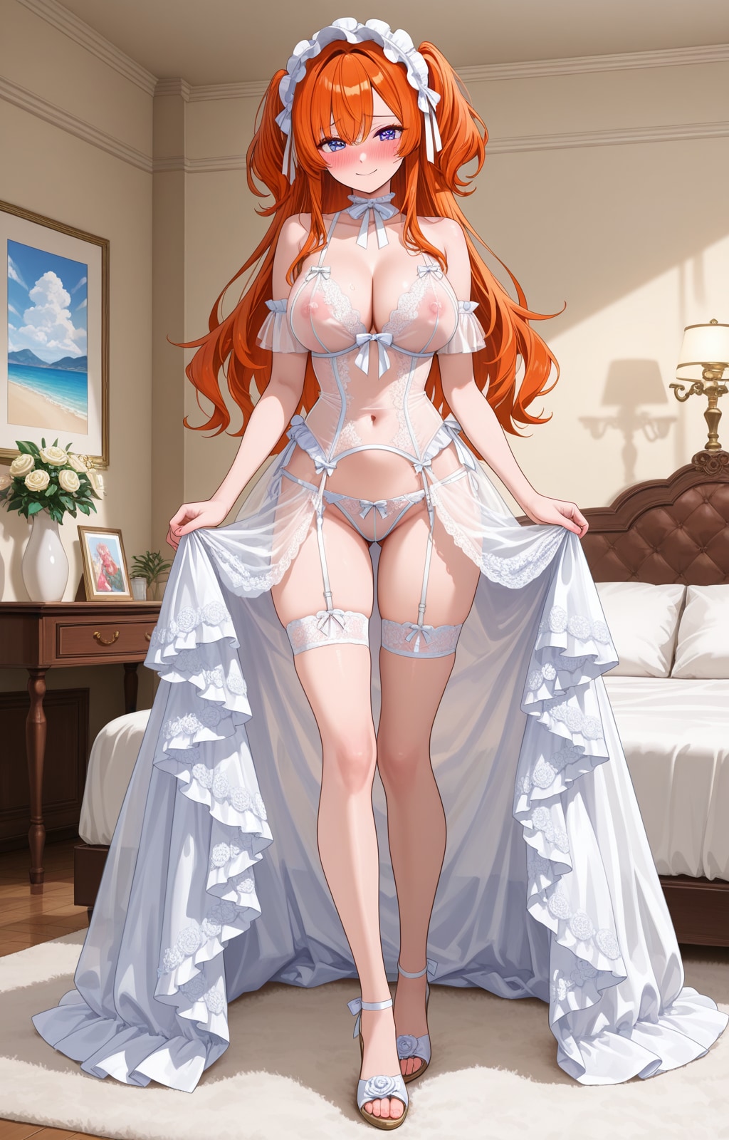 これ、新しいランジェリーなんですけど…似合ってますか？