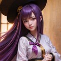 紫色の髪の美女 4枚目