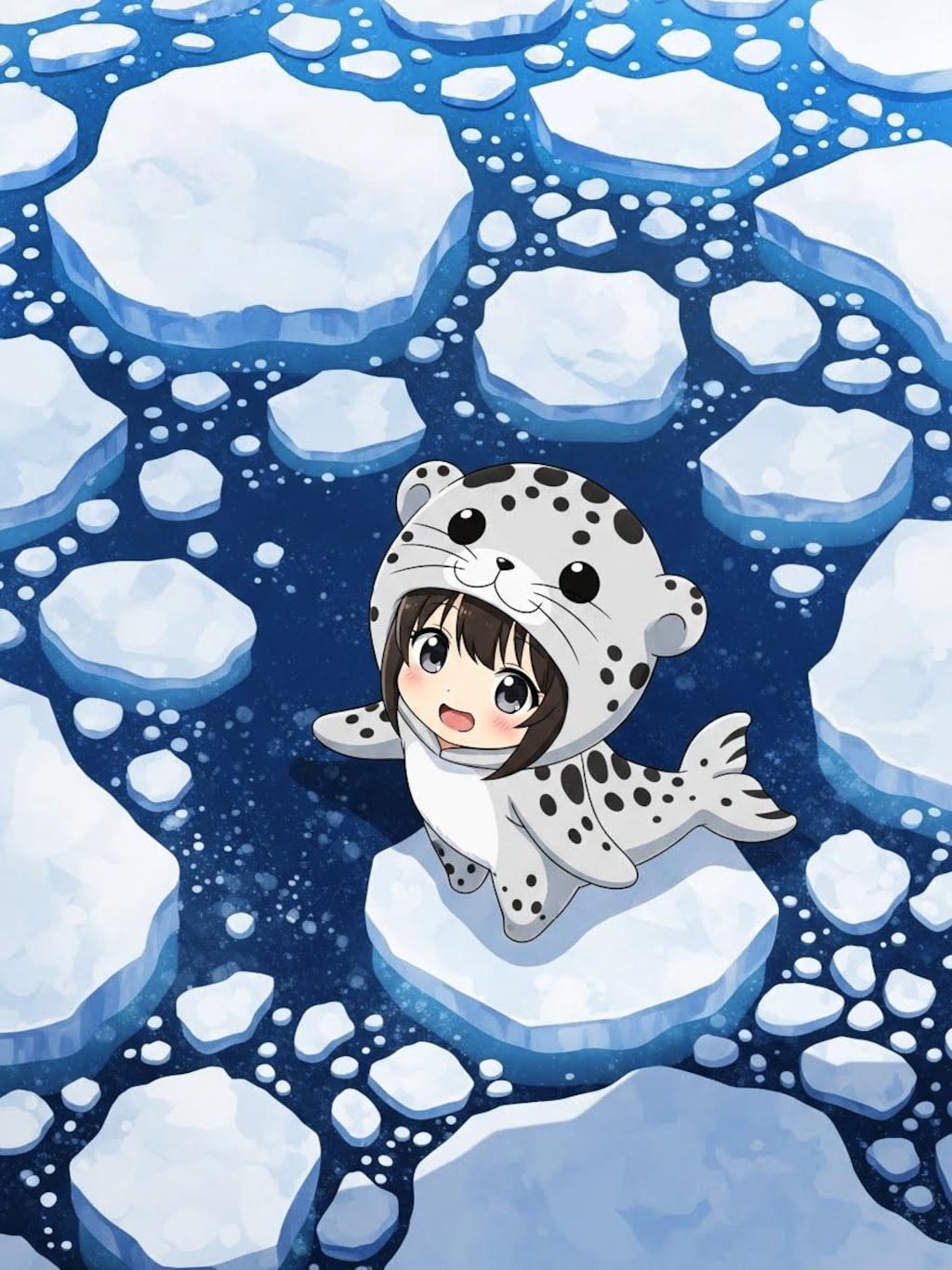 流氷に乗ってやってきたアザラシちゃん