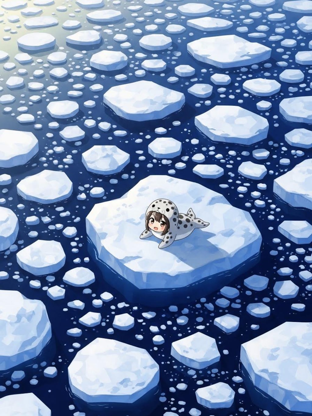 流氷に乗ってやってきたアザラシちゃん