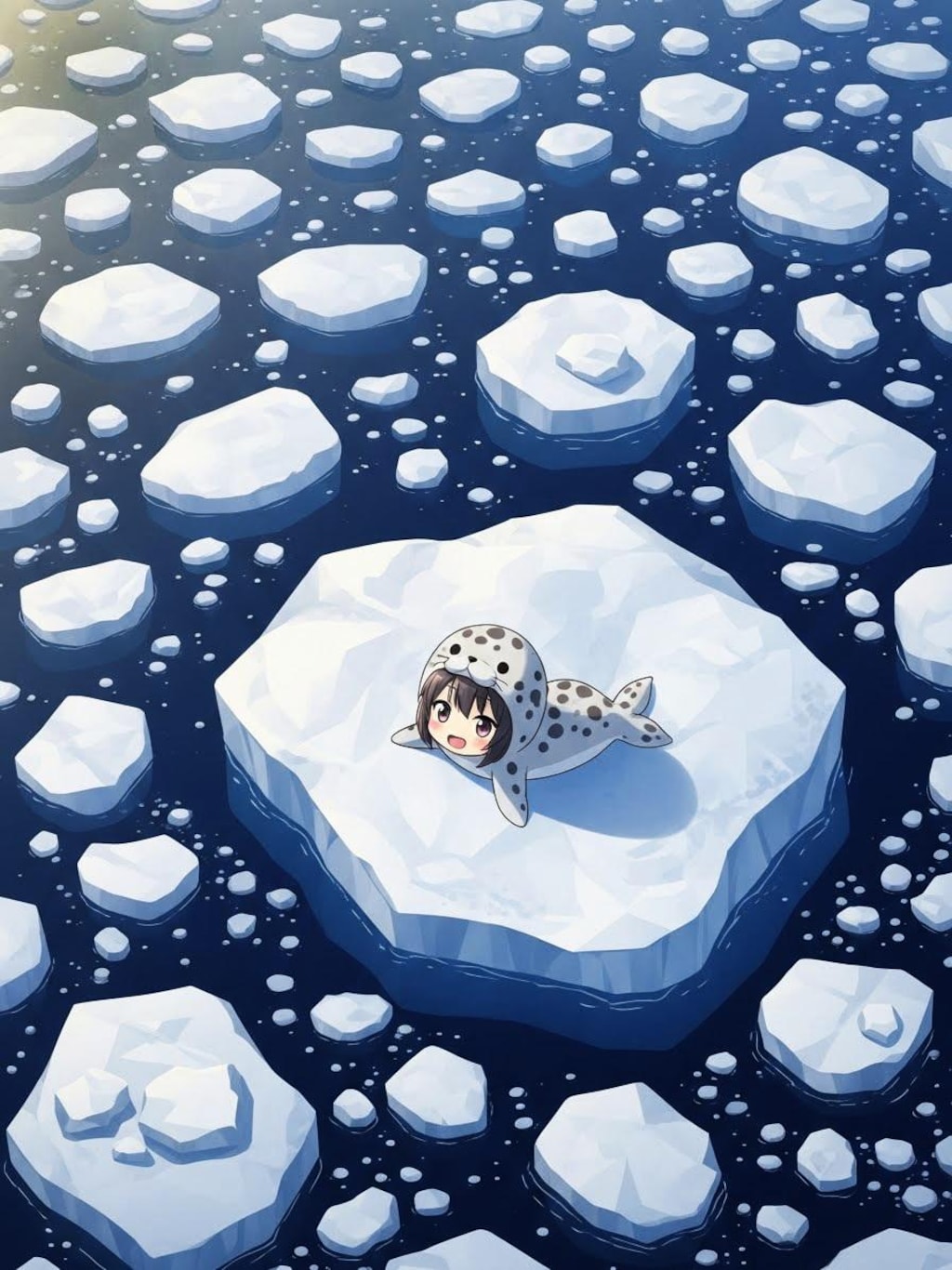 流氷に乗ってやってきたアザラシちゃん