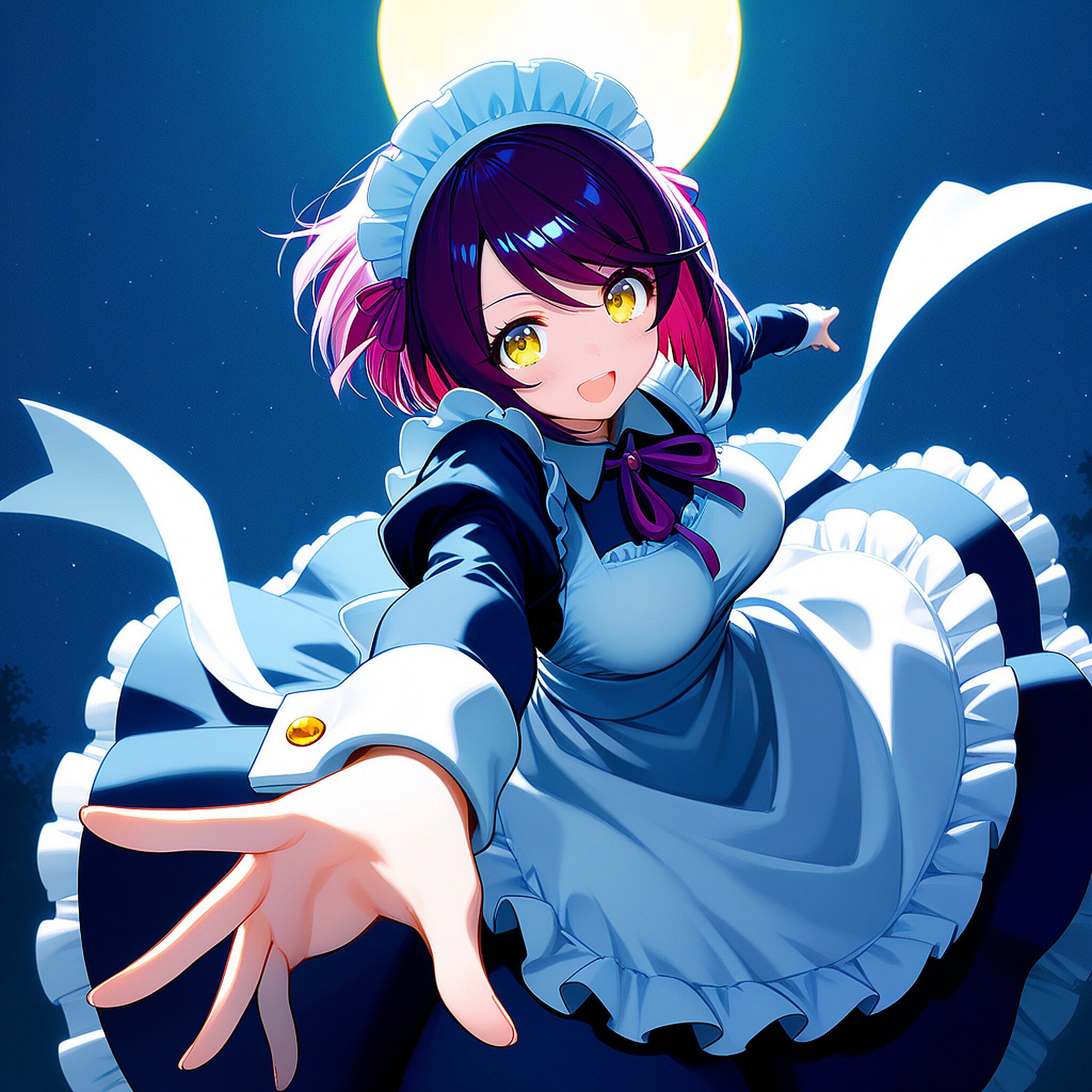 こんばんは（挨拶メイドの芽衣ちゃん） | の人気AIイラスト・グラビア