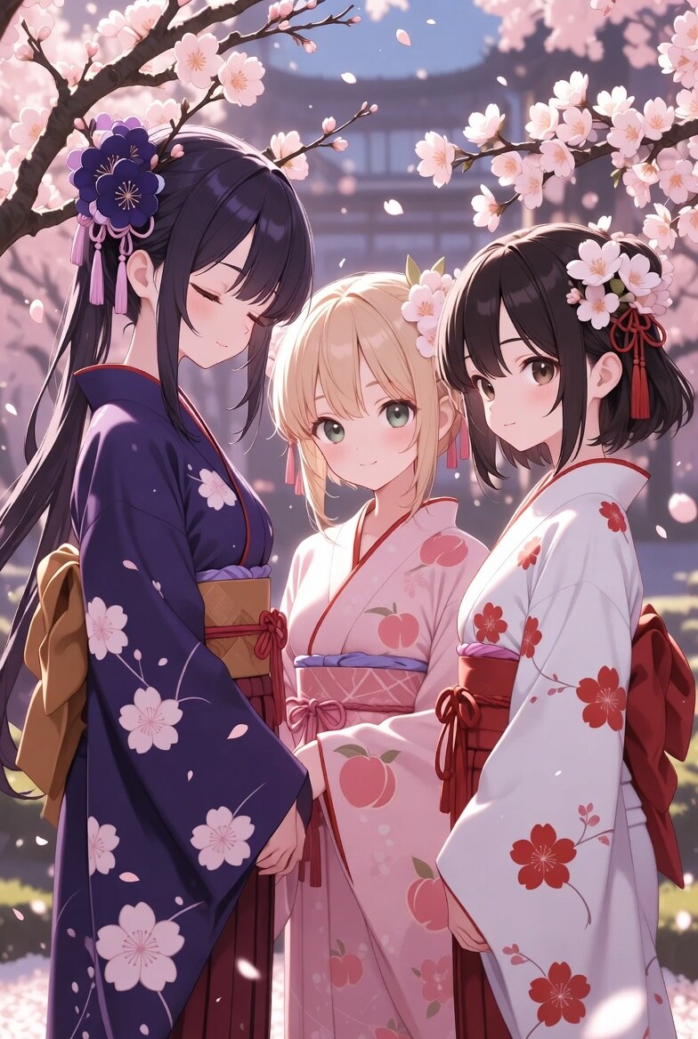 梅、桃、桜