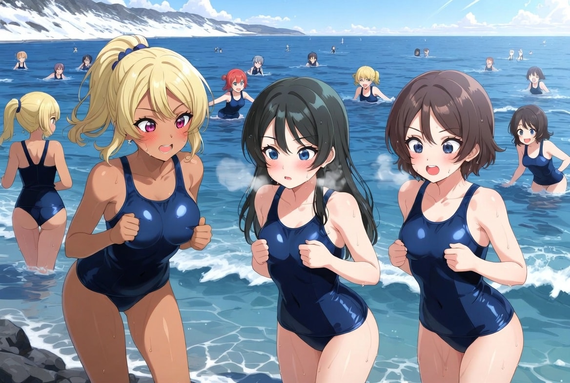 すく水寒中水泳