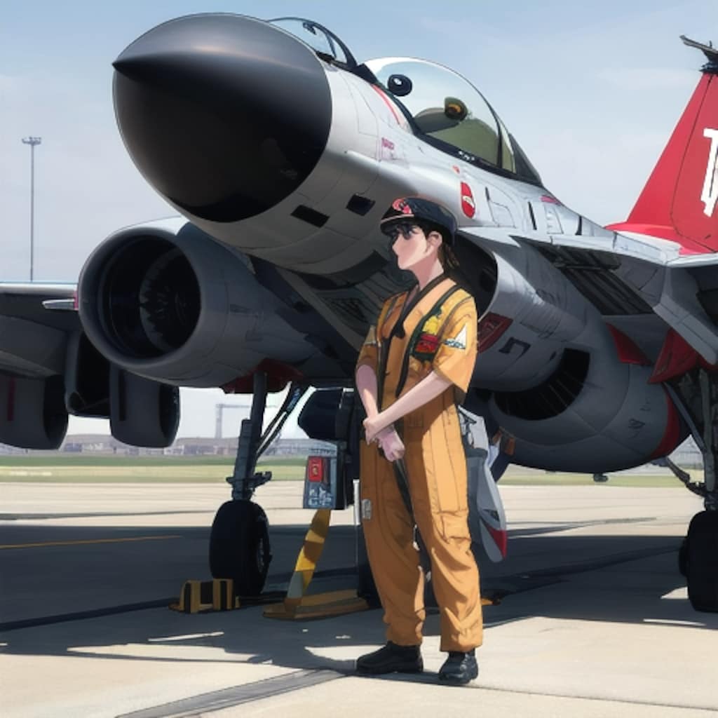 V4B戦闘機（3）整備士付き