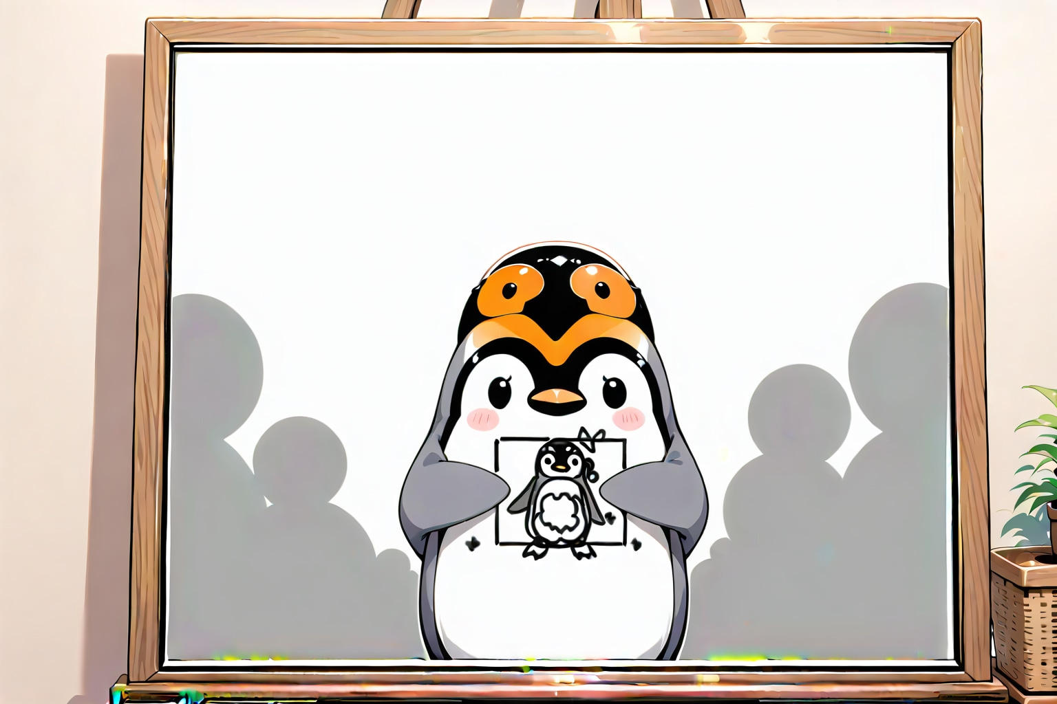 考えてペンギンさん | の人気AIイラスト・グラビア