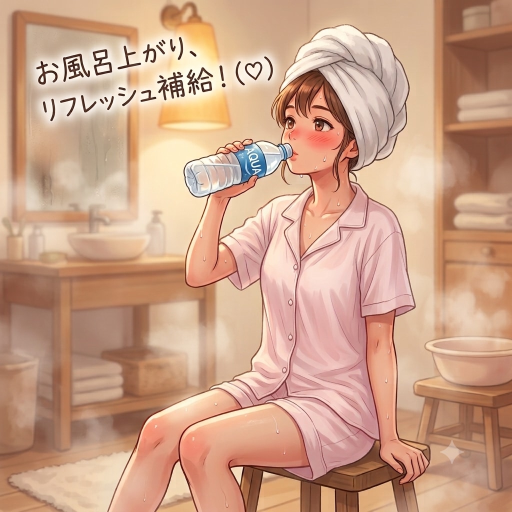 夜もちゃんと水分補給してね