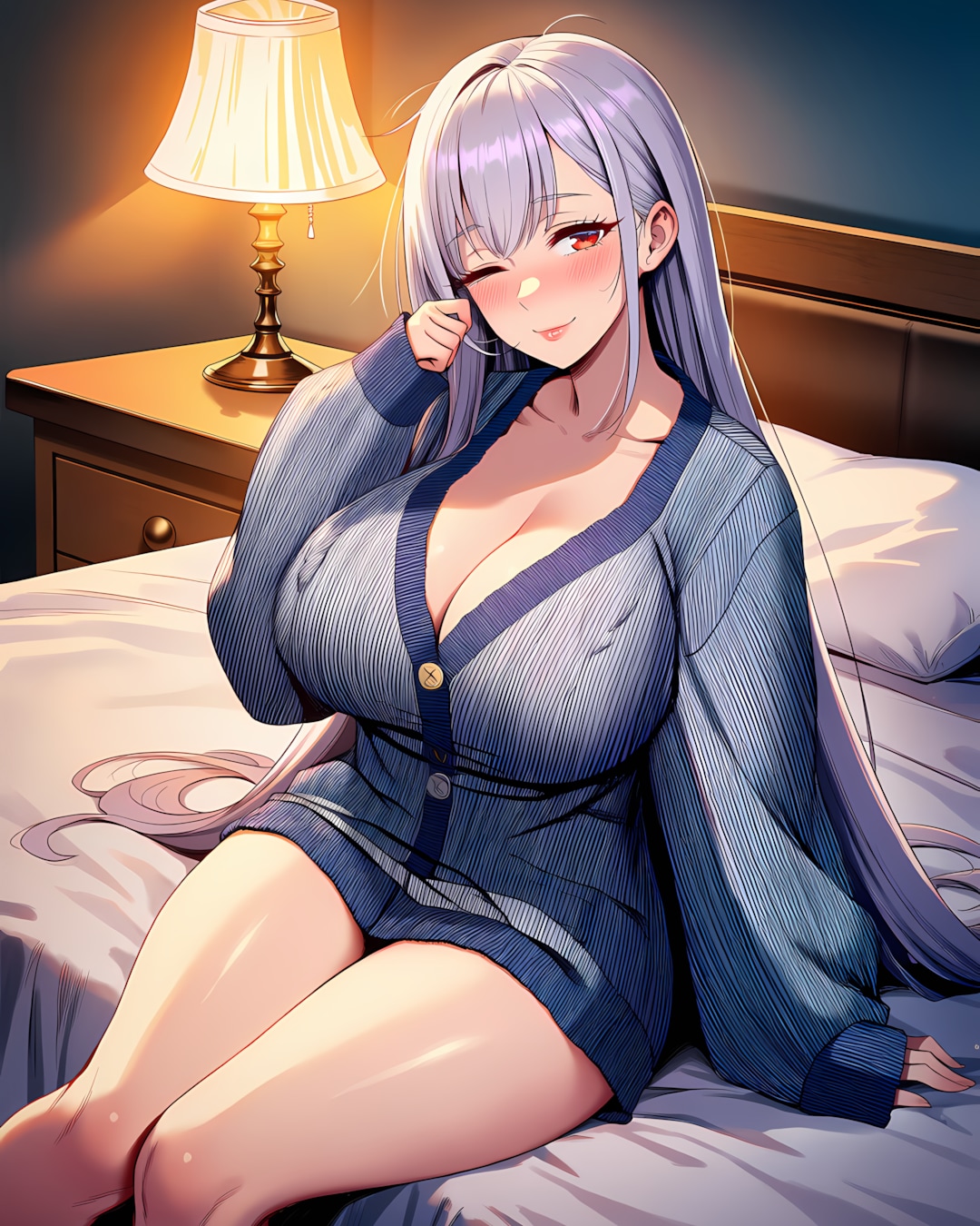 🌙もこもこおうちデート、おやすみミレナ💤