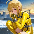 戦隊ヒロイン衣装で祈るツバッティ 3枚目