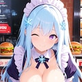 さあご主人様食べましょうか？🍔🍟スーパーメイド 3枚目