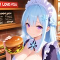 さあご主人様食べましょうか？🍔🍟スーパーメイド 5枚目