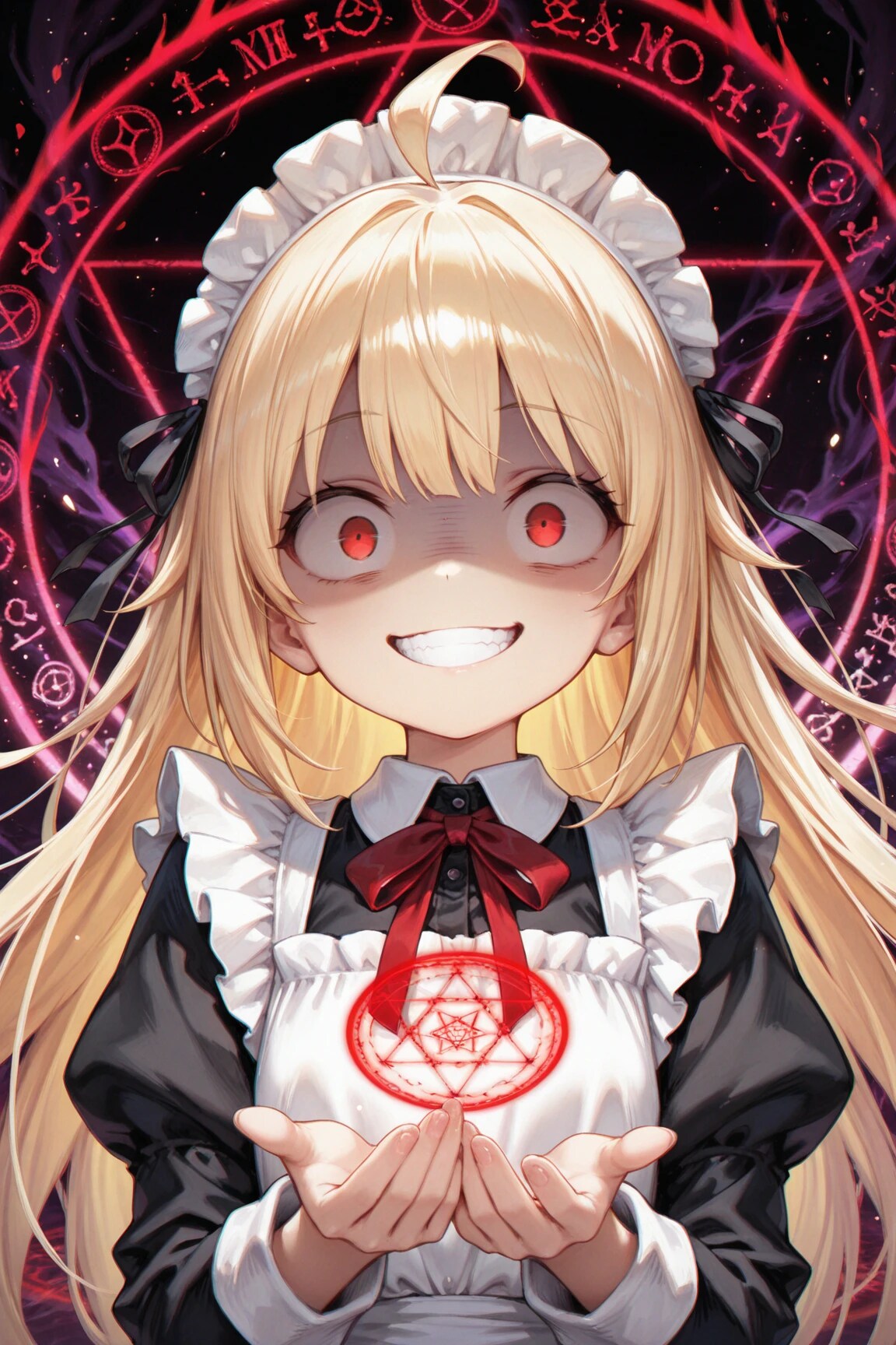 闇病みアホ毛メイド | の人気AIイラスト・グラビア