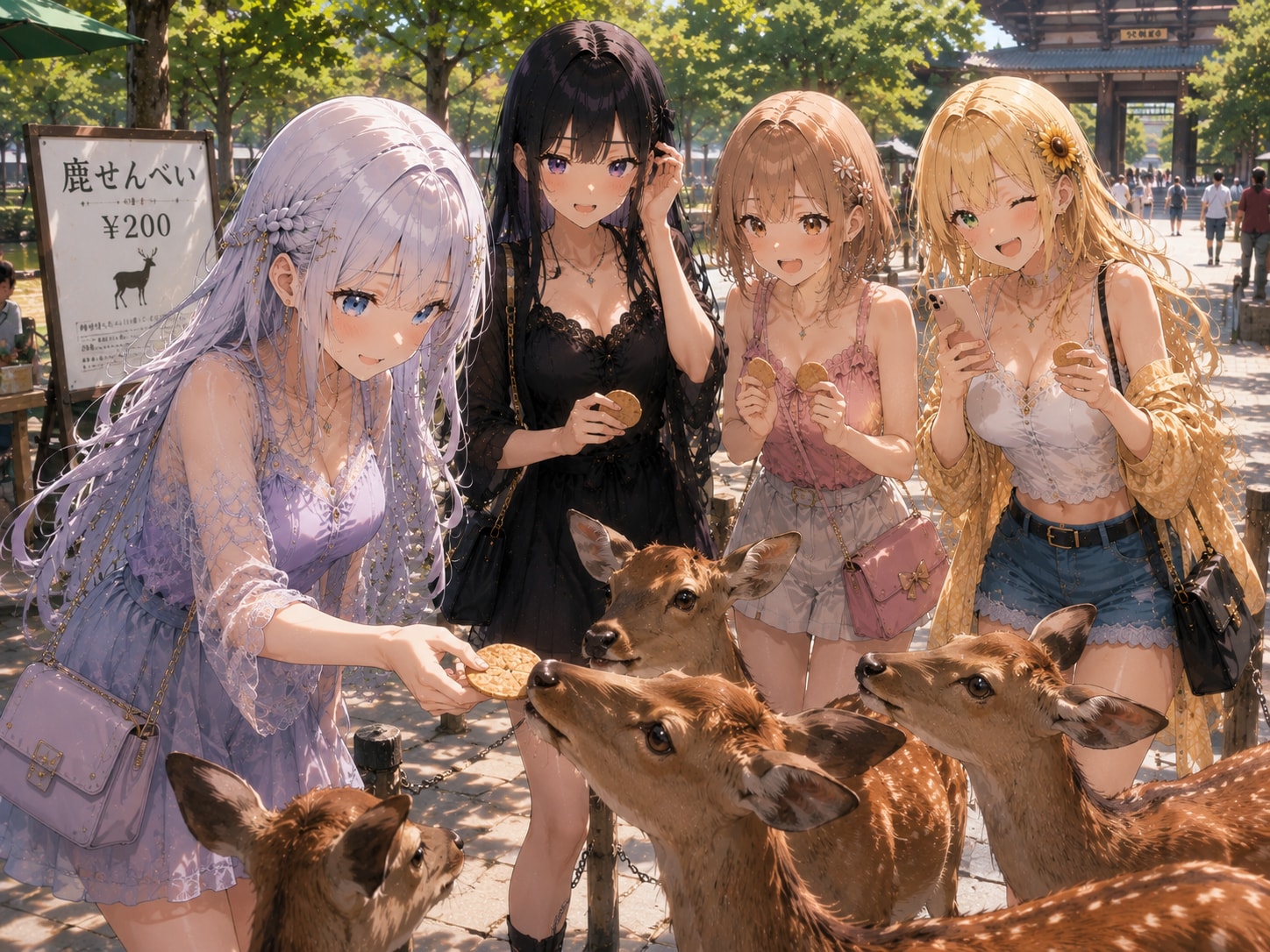 鹿さんがたくさんいる公園でのハプニング
