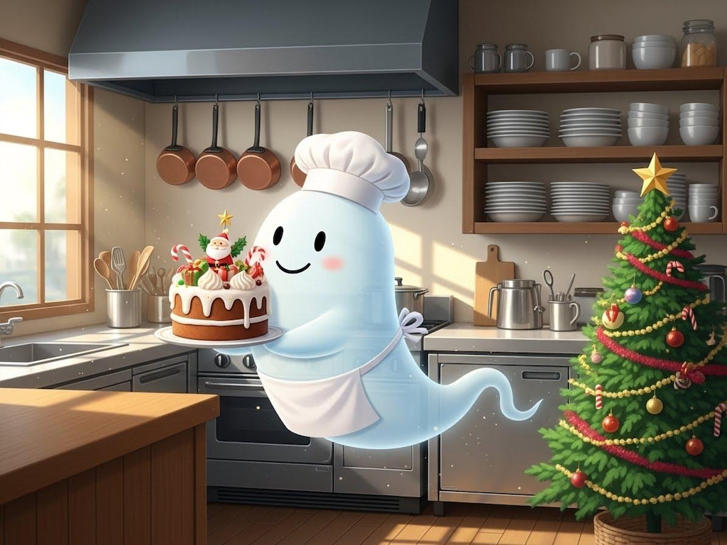 クリスマスケーキを作るお化けパティシエ達