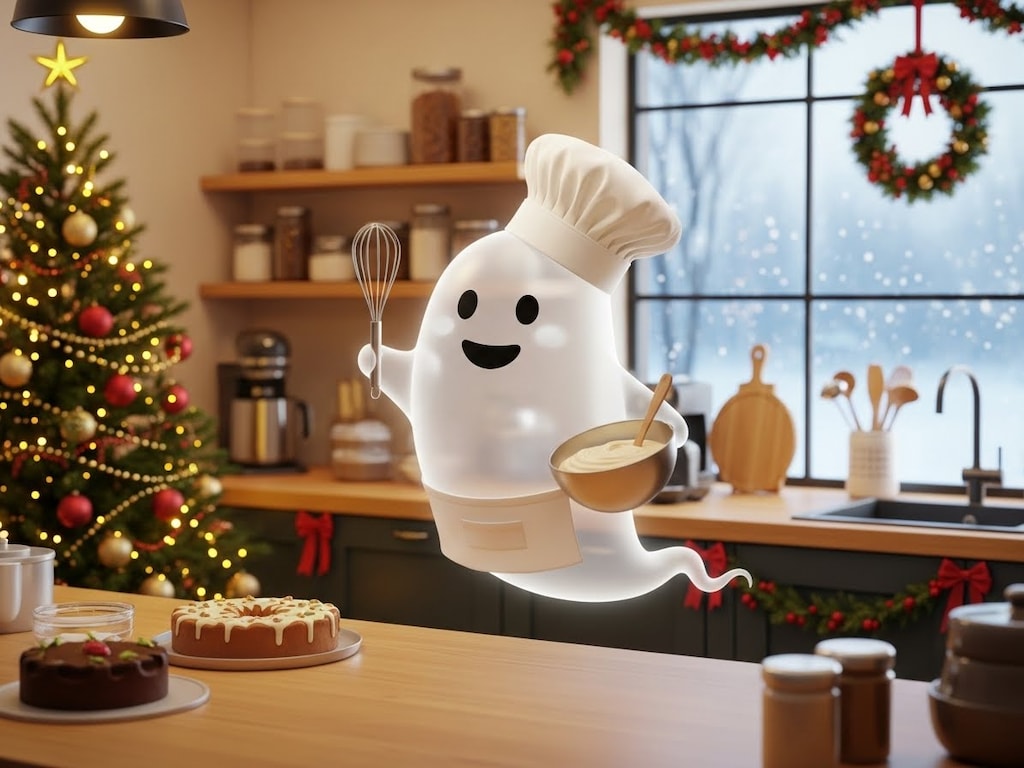 クリスマスケーキを作るお化けパティシエ達