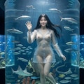 水族館のレインウェアーデイ 5枚目
