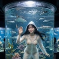 水族館のレインウェアーデイ 6枚目