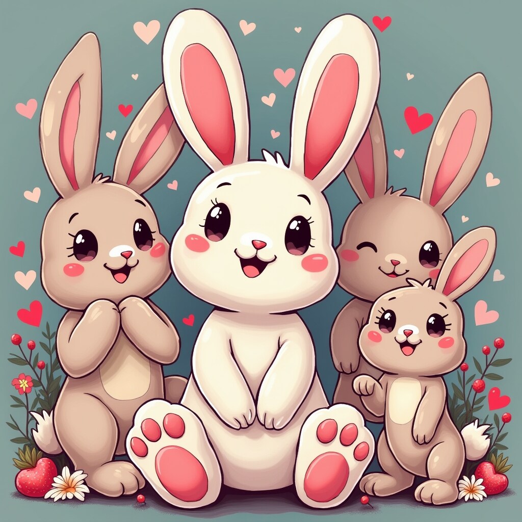 6+ anime girls, playboy bunny girl costume