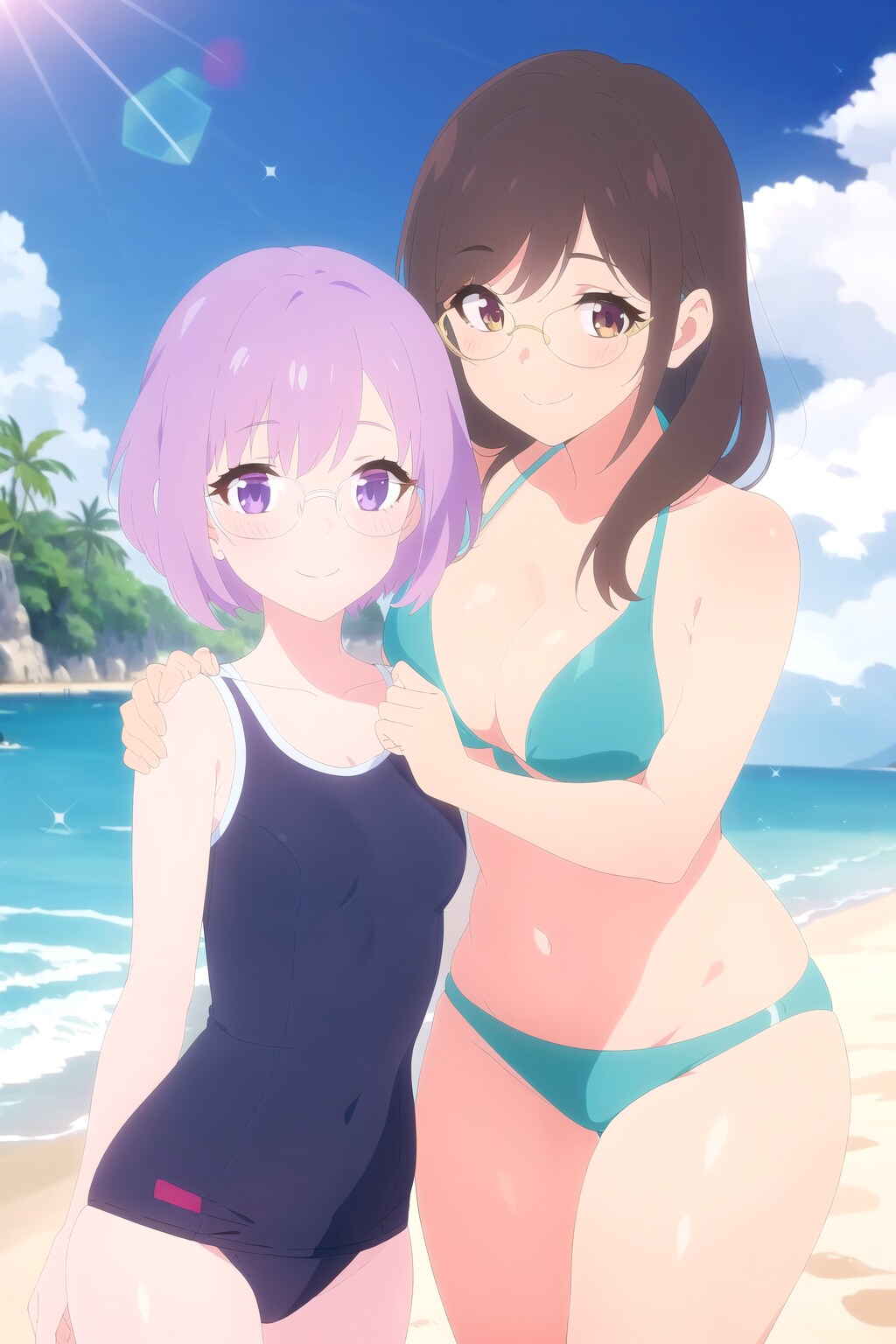 眼鏡っ娘姉妹と海に行く！