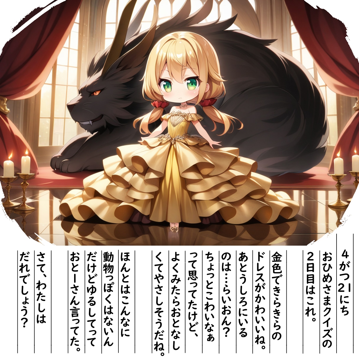 【絵日記】おひめさまあてクイズです② | の人気AIイラスト・グラビア