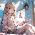 パジャマでシャボン玉 5枚目