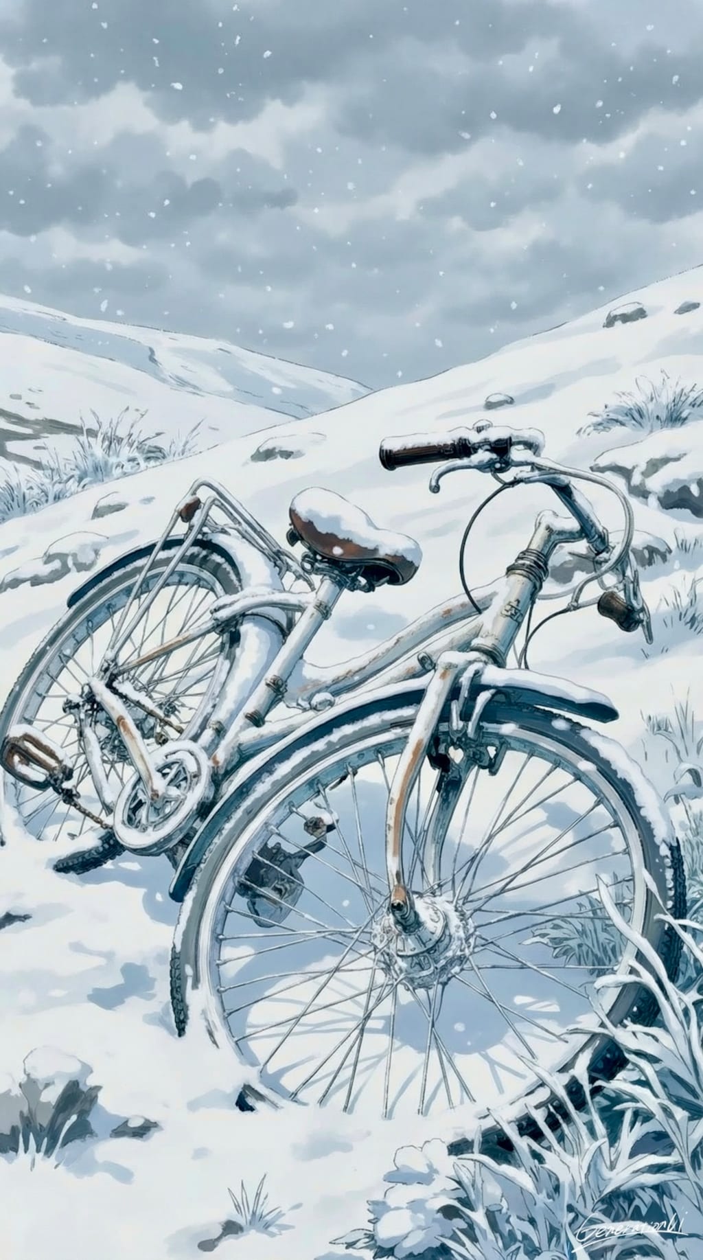 雪原の忘れ物／スマホ壁紙アーカイブ