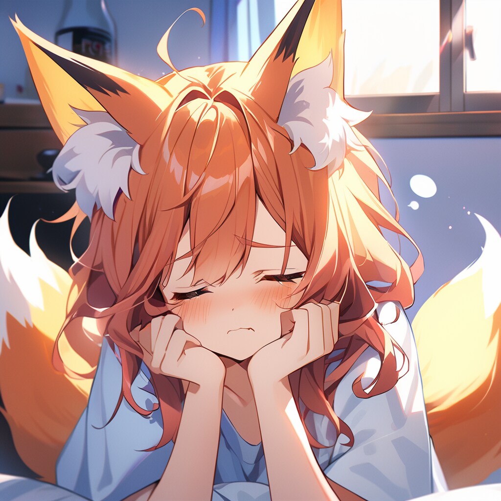 寝起きの顔 | の人気AIイラスト・グラビア