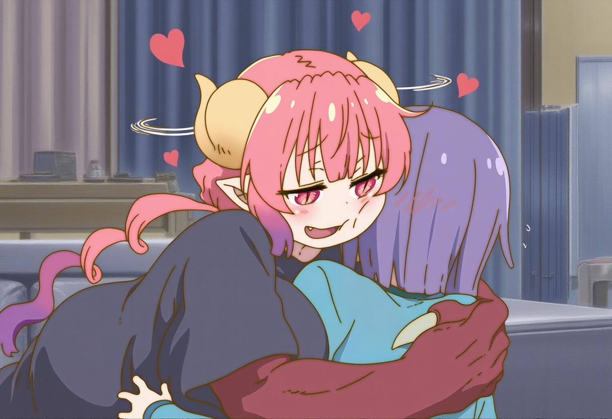 V4　メイドラ　イルル　翔太君　ぎゅ～♡ | の人気AIイラスト・グラビア