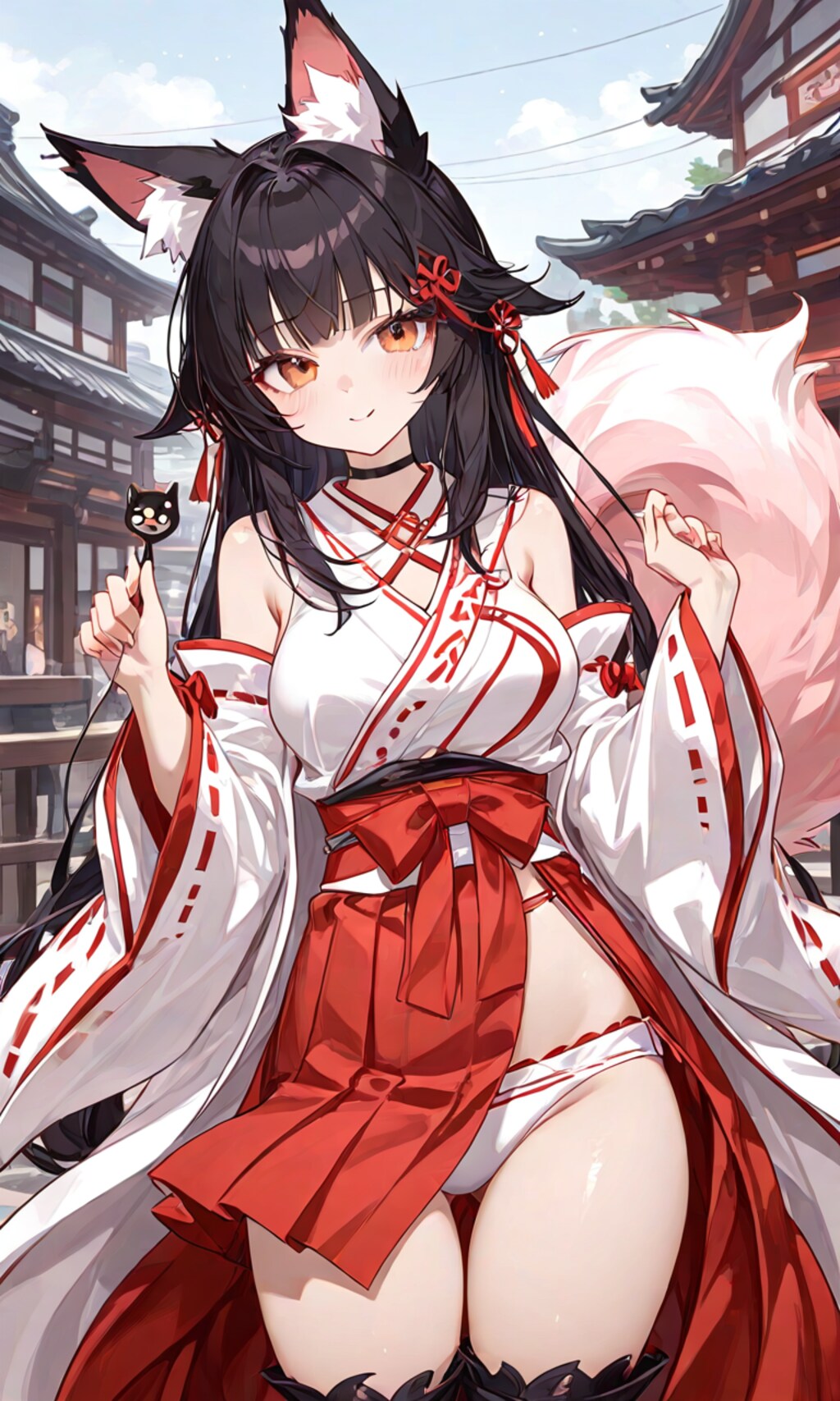 散策するキツネ