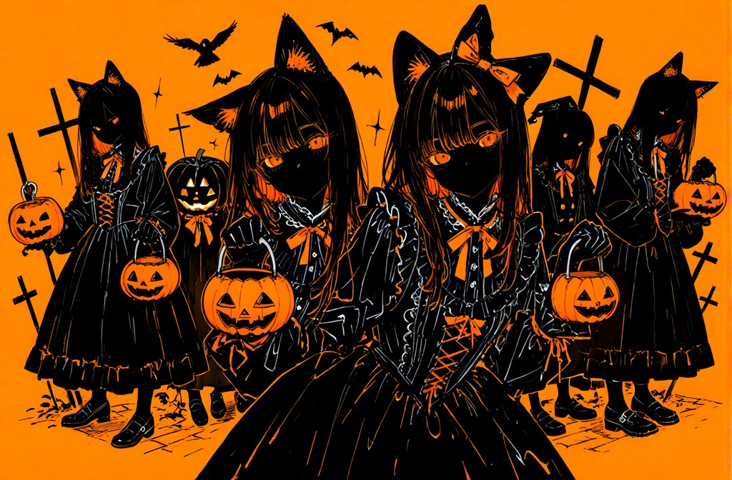 ゴス猫耳ハロウイン詰め