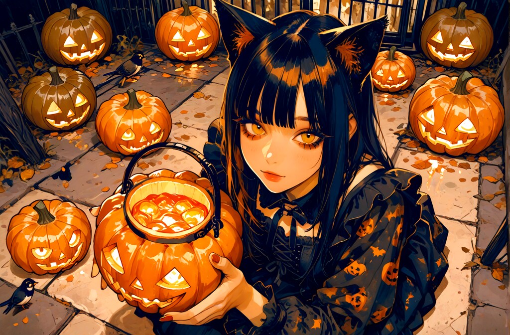 ゴス猫耳ハロウイン詰め