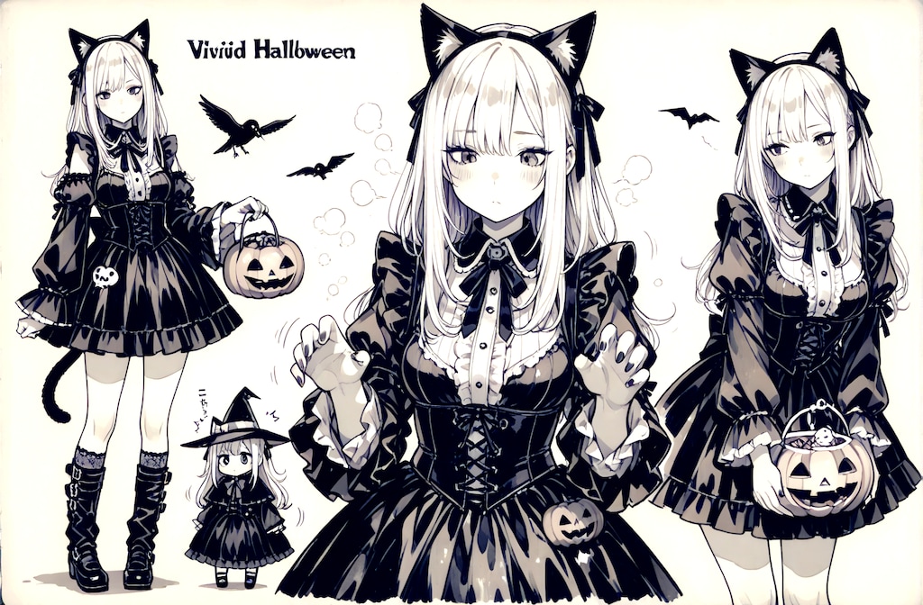 ゴス猫耳ハロウイン詰め