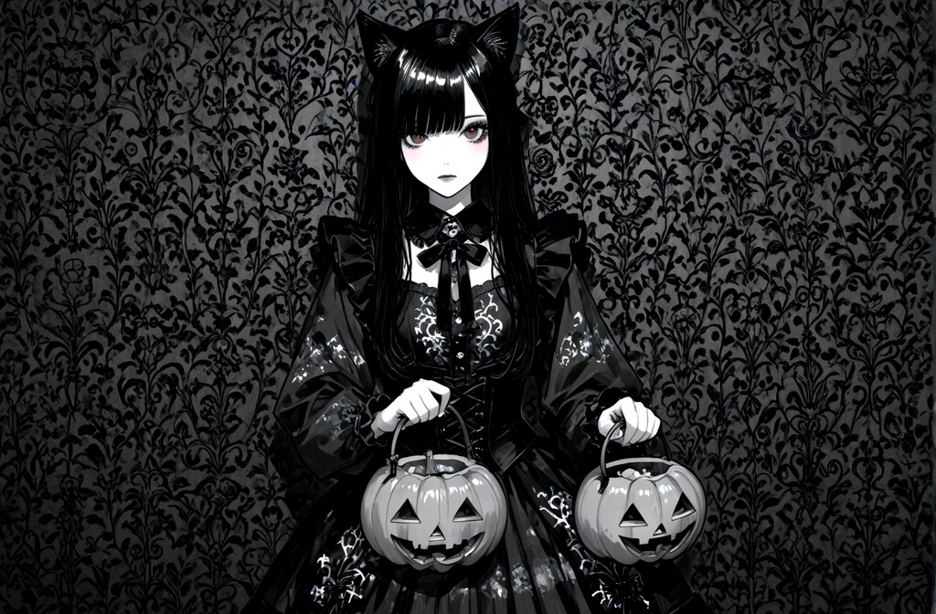 ゴス猫耳ハロウイン詰め