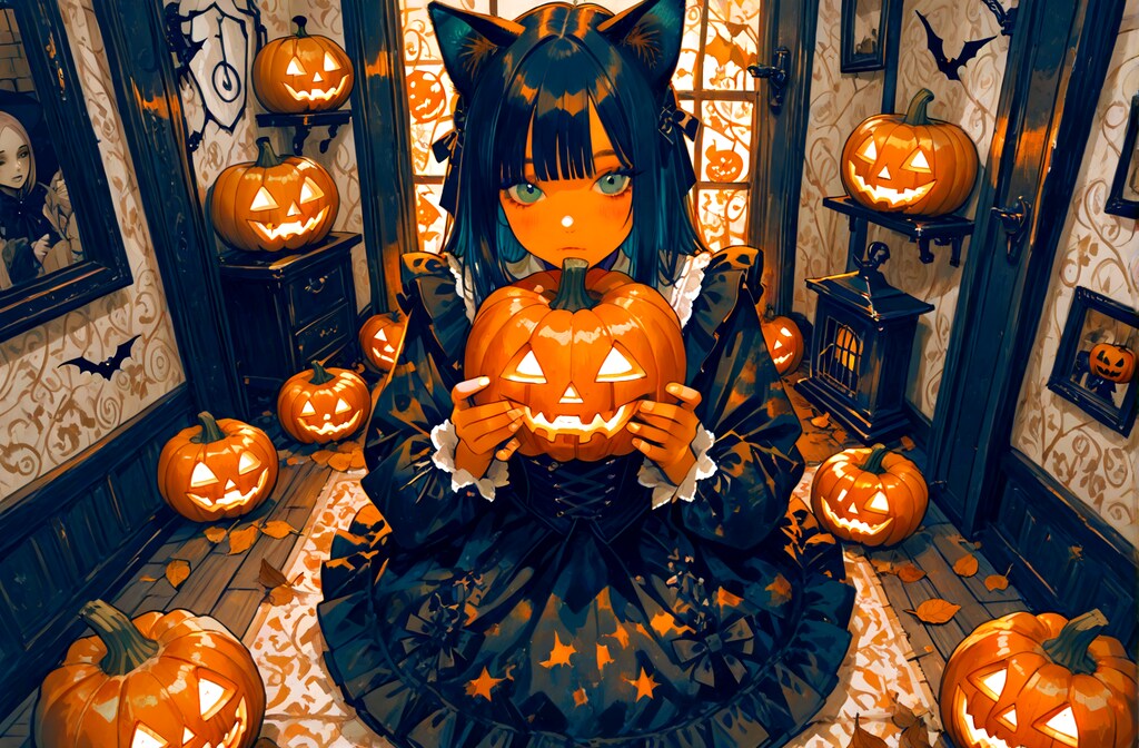 ゴス猫耳ハロウイン詰め