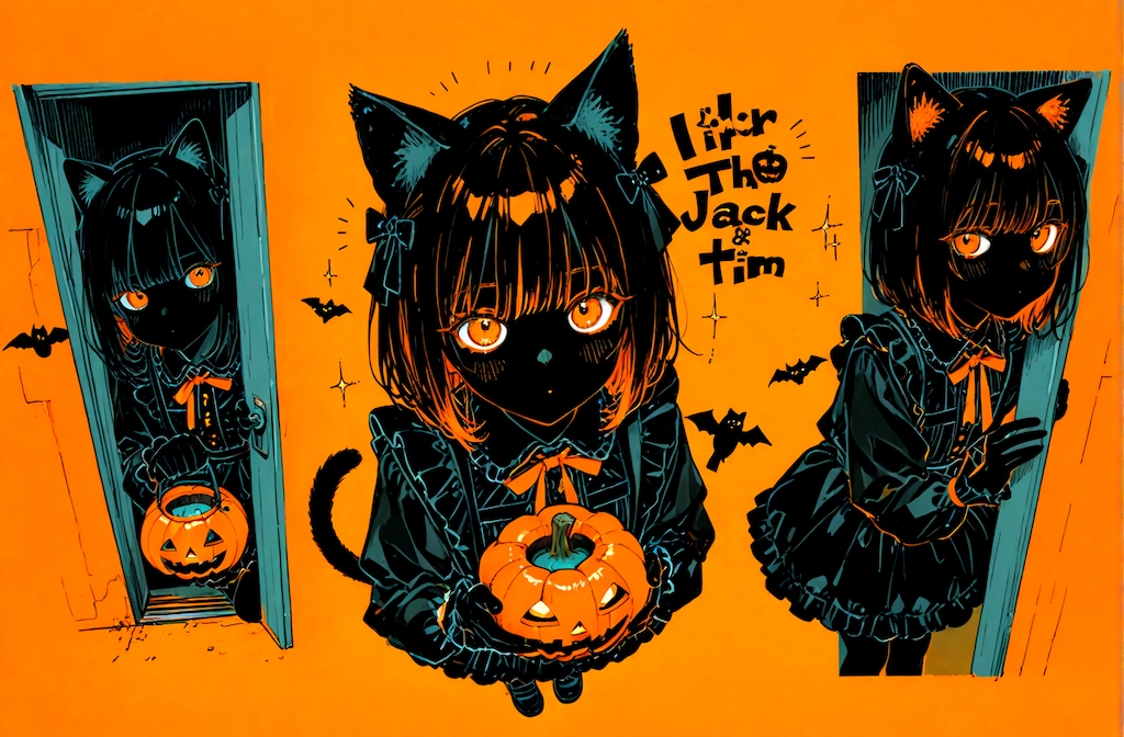 ゴス猫耳ハロウイン詰め