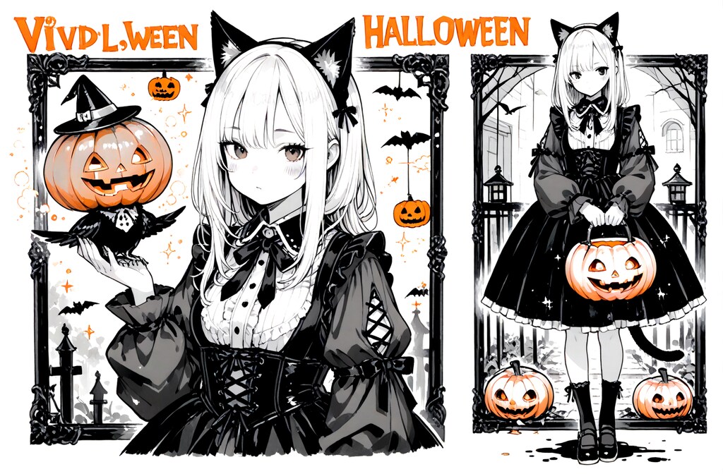 ゴス猫耳ハロウイン詰め