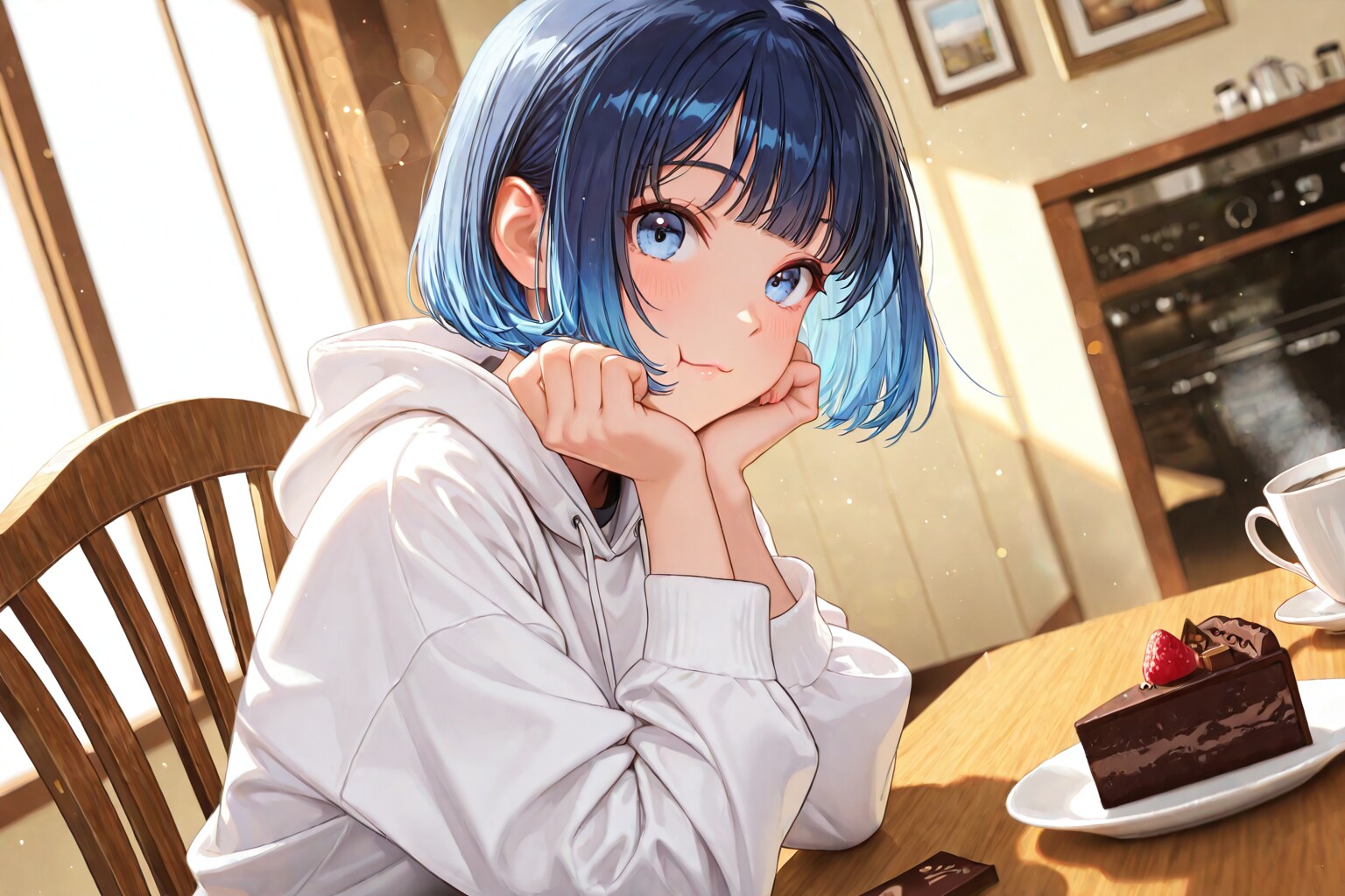 ケーキを食べるWAVEちゃん | の人気AIイラスト・グラビア