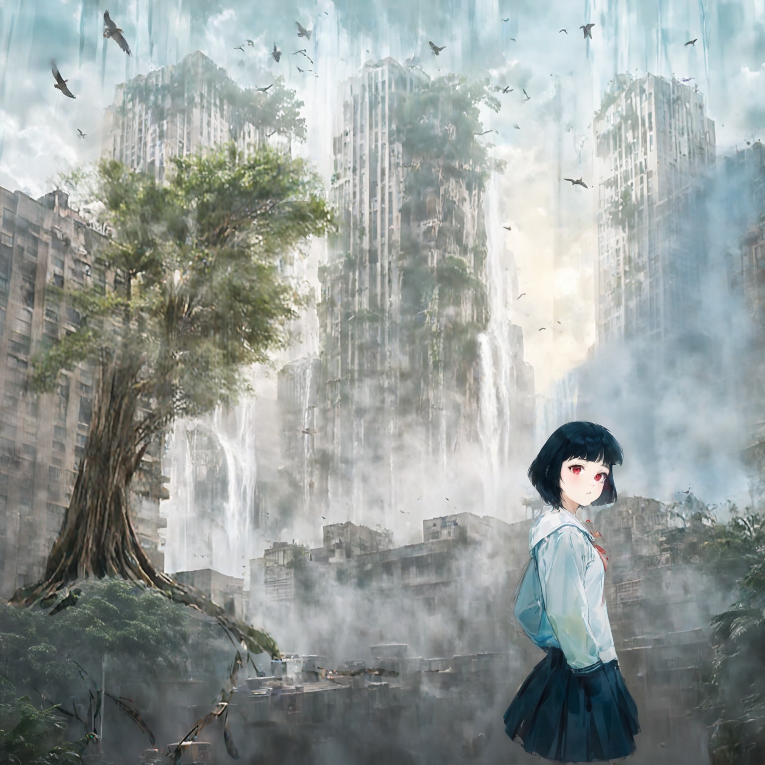 廃墟の座敷童 | の人気AIイラスト・グラビア