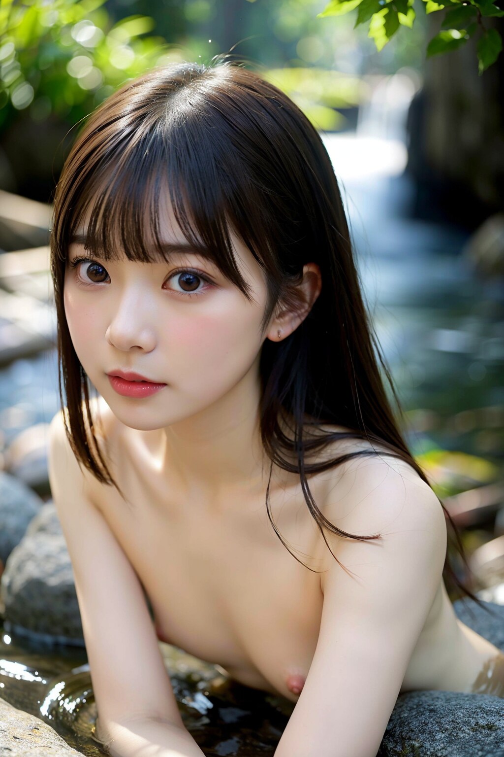 滝と温泉