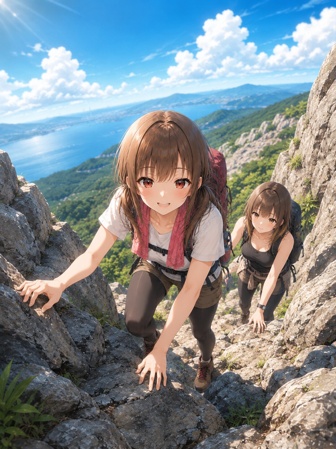 梢と椿の日常（５）登山の思い出 | の人気AIイラスト・グラビア