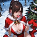 うちの娘に舞のコスプレをクリスマス仕様に変えて着てもらいました💕 4枚目
