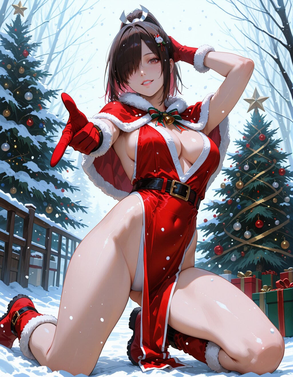 うちの娘に舞のコスプレをクリスマス仕様に変えて着てもらいました💕