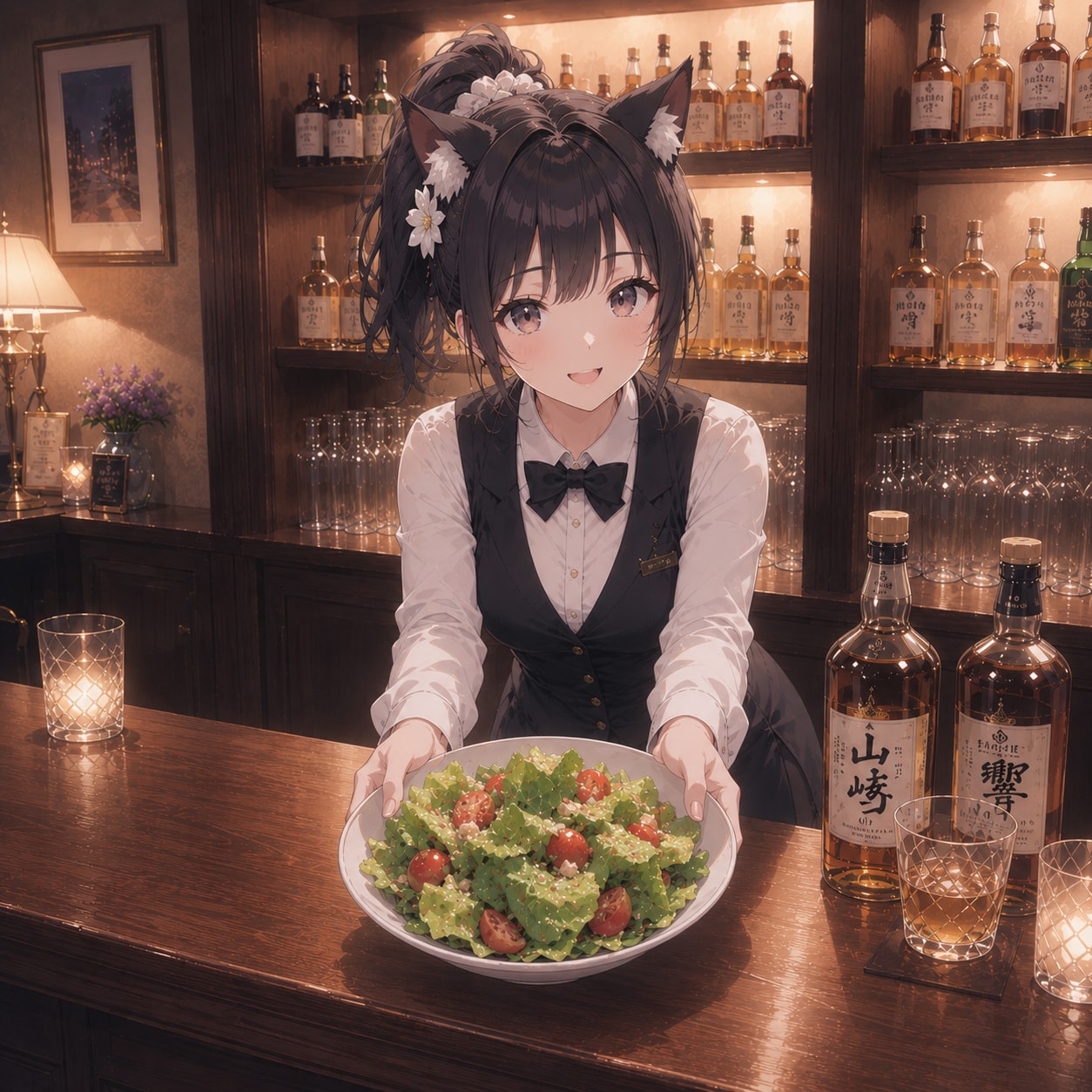 酔い覚ましにサラダを