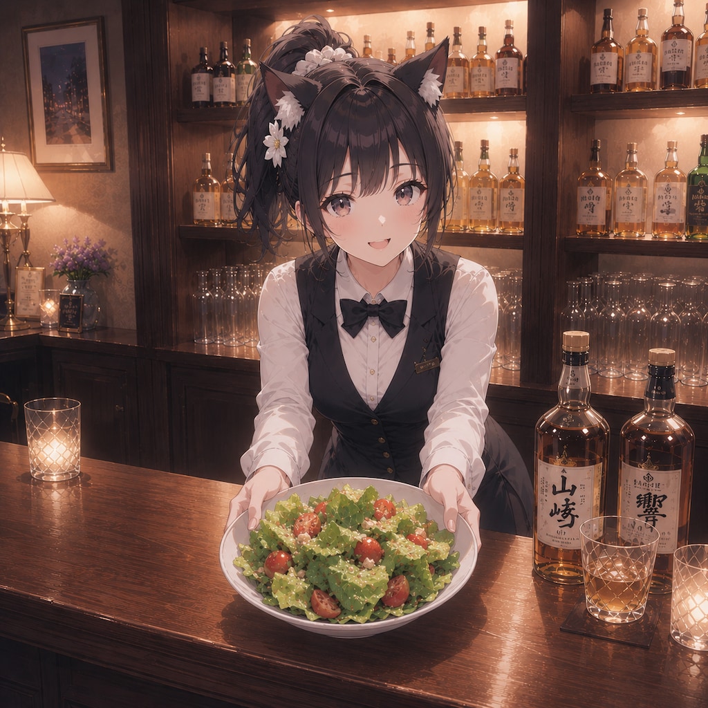 酔い覚ましにサラダを