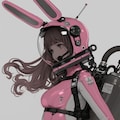 pink bunny cosmic diver girl sci-fi mode 兎耳艇外活動隊 2枚目