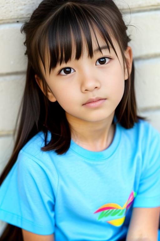 青い服