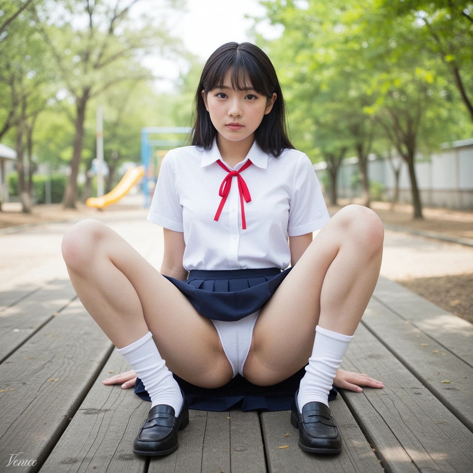 M字開脚 x 若葉の季節01